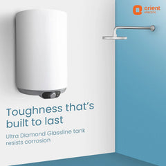 Orient Aquanova 25 Litre 5 Star Vertical Storage Geyser with Whirlflow Technology (White)