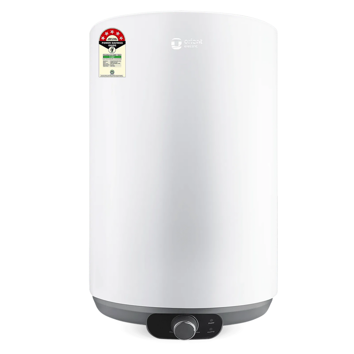 Orient Aquanova 25 Litre 5 Star Vertical Storage Geyser with Whirlflow Technology (White)