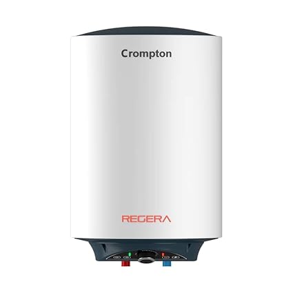 Crompton Regera 25L Storage Water Heater ASWH-3825, White, 2000W, Glassline Tank, 8 Bar Pressure, Anti-Rust Body, 3-Level Safety System)