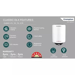 Crompton ASWH-5325 25 L Storage Water Geyser  (White)