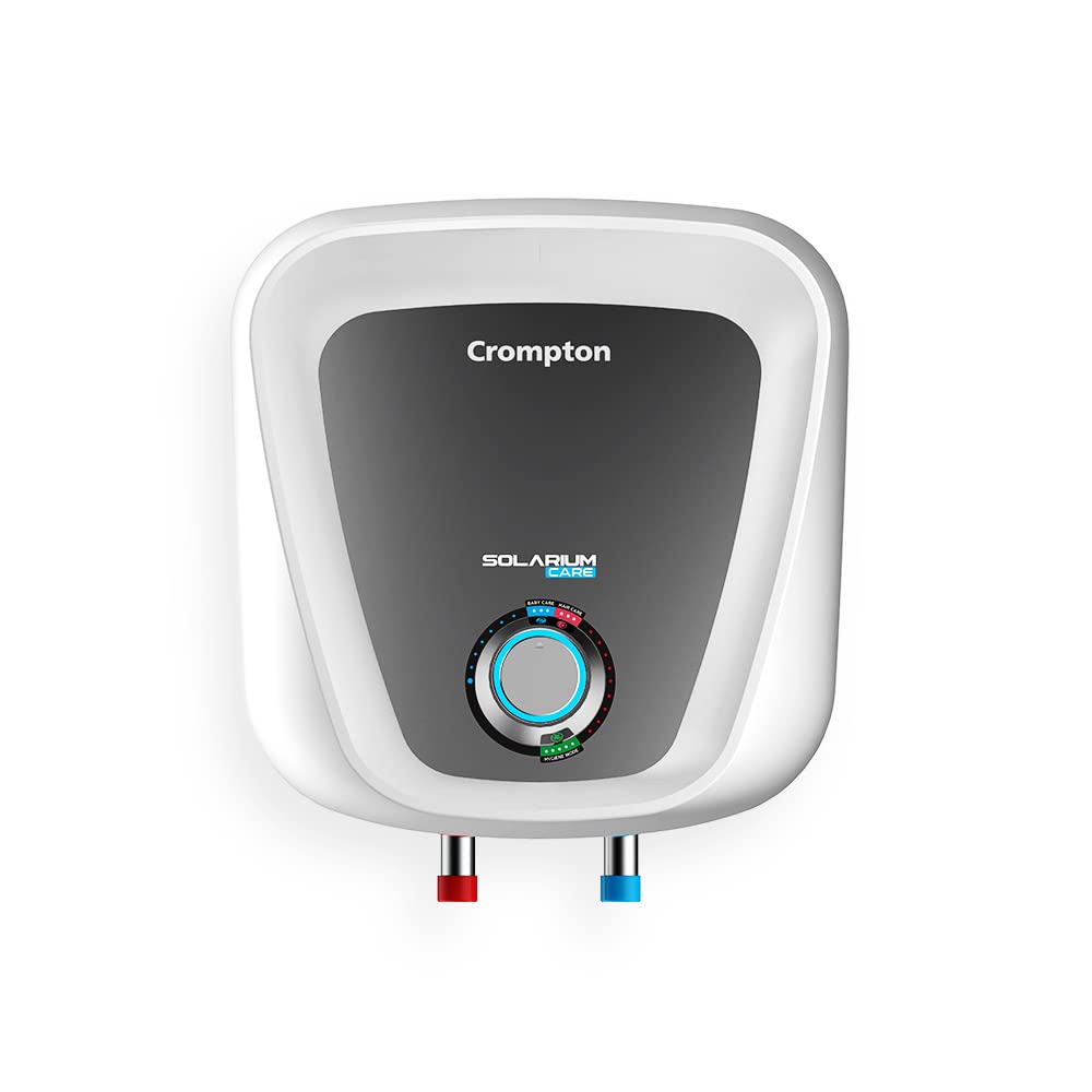 Crompton Solarium Care 15-L 5 Star Storage Water Heater (Geyser) with Rust Proof Plastic Body (White),Free Installation, Free Pipe