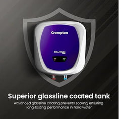 Crompton Solarium CLX 15-L 5 Star Rated Storage Water Heater (Geyser) with Free Installation and Connection Pipes ASWH-4915(Blue and White)