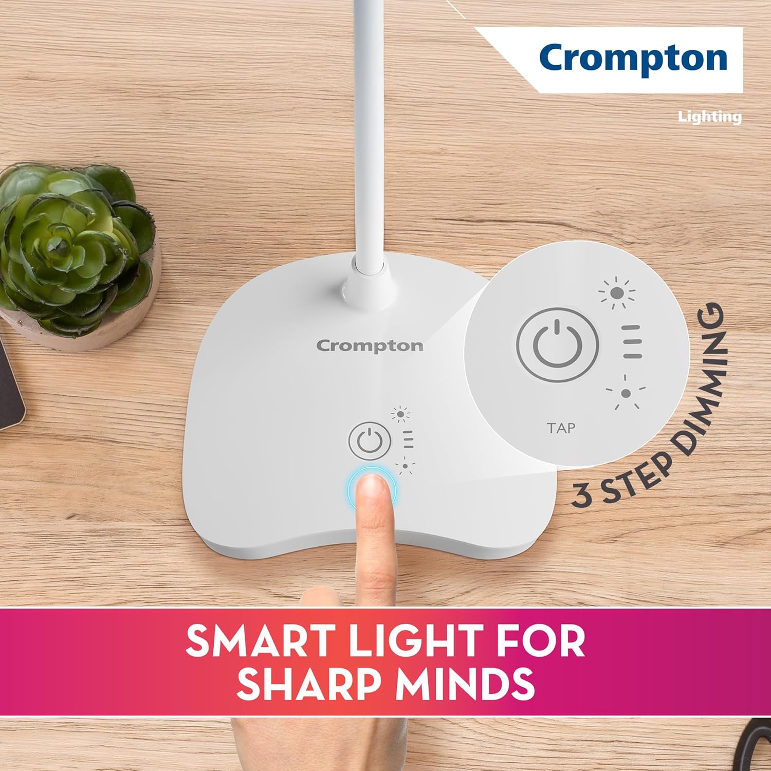 Crompton DeskJoy 5 W Rechargeable LED Table Lamp