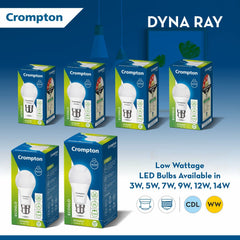 Crompton Dyna Ray 9W Round B22 LED Bulb – Cool Daylight