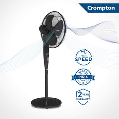 Crompton HighSpeed Torpedo 400 mm (16″) Pedestal Fan – Black