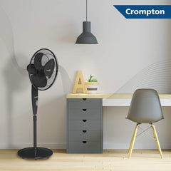 Crompton HighSpeed Torpedo 400 mm (16″) Pedestal Fan – Black