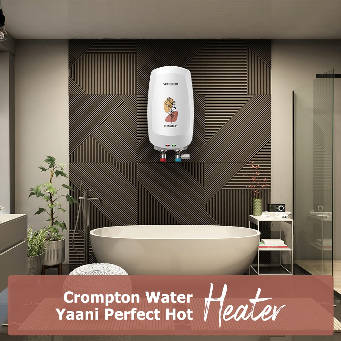 Crompton InstaBliss 3 L Instant Water Heater – 3000 W, 4-Level Safety, Rust-Proof