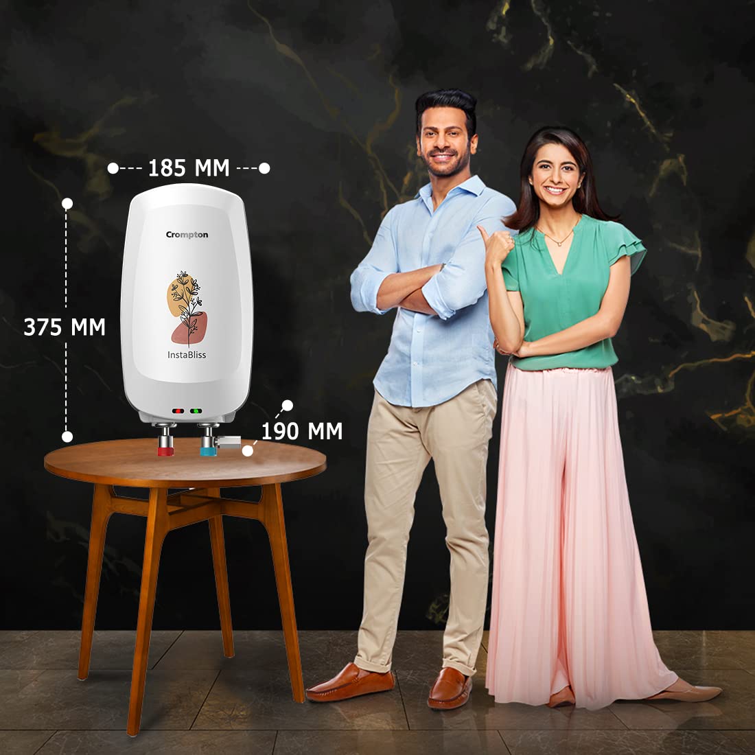 Crompton InstaBliss 3 L Instant Water Heater – 3000 W, 4-Level Safety, Rust-Proof