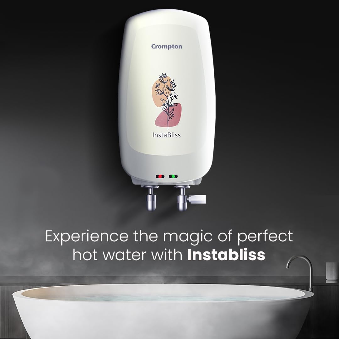 Crompton InstaBliss 5 L Electric Instant Water Heater – 3000 W, Rust-Proof, 4-Level Safety
